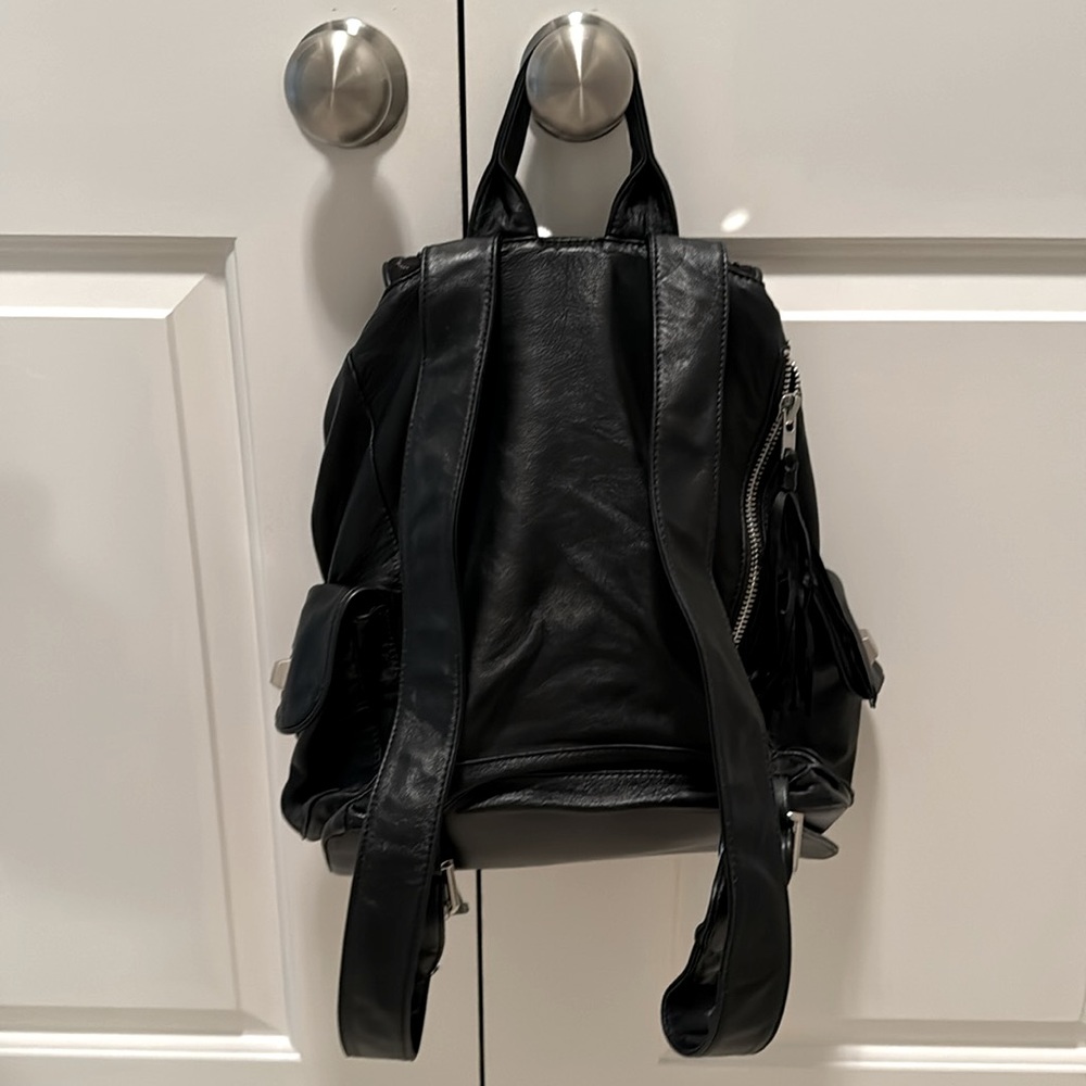 Revolve Simone Camille the mirror leather backpack in black - Picture 3 of 8